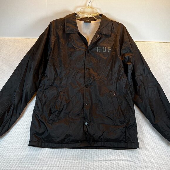 HUF Other - HUF Standard Black Men’s Snap Windbreaker Jacket‎ Size Small (READ)